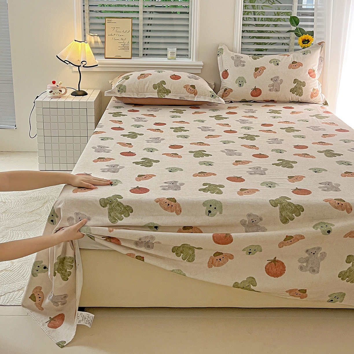 91家纺网 家纺一手货源 找家纺 （总）依庭 2025新款高克重全棉纯棉磨毛印花单床单