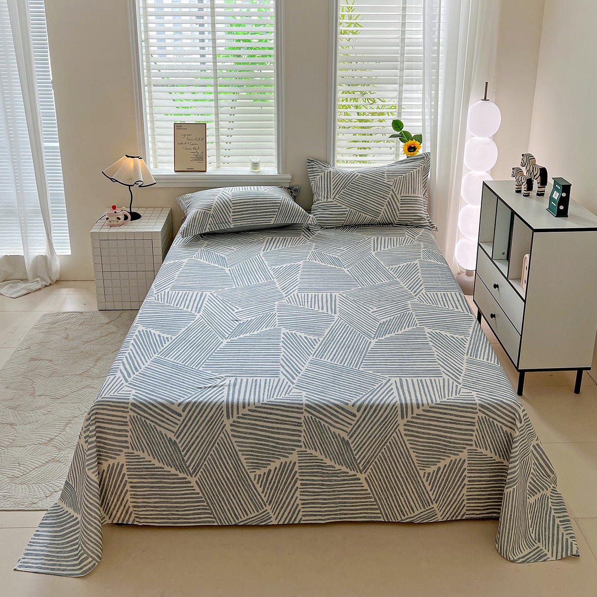 91家纺网 家纺一手货源 找家纺 （总）依庭 2025新款高克重全棉纯棉磨毛印花单床单