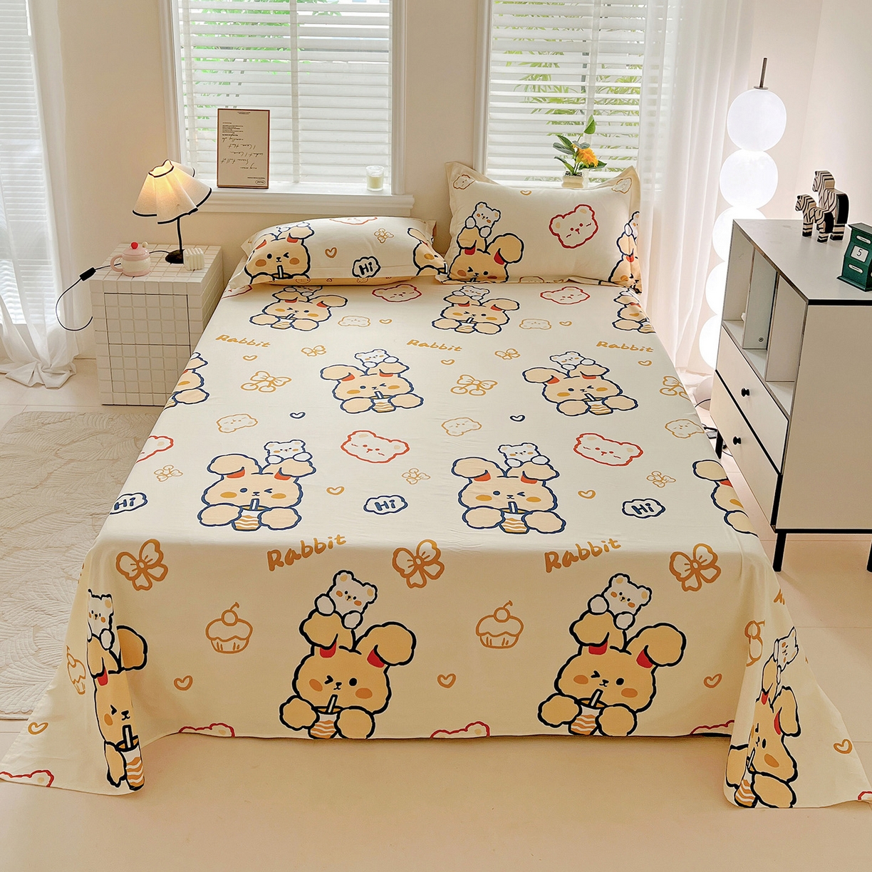 91家纺网 家纺一手货源 找家纺 （总）依庭 2025新款高克重全棉纯棉磨毛印花单床单