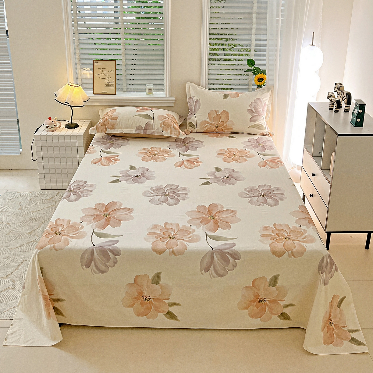 91家纺网 家纺一手货源 找家纺 （总）依庭 2025新款高克重全棉纯棉磨毛印花单床单