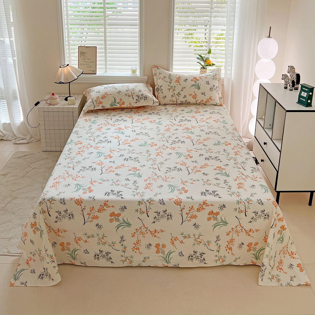 91家纺网 家纺一手货源 找家纺 （总）依庭 2025新款高克重全棉纯棉磨毛印花单床单