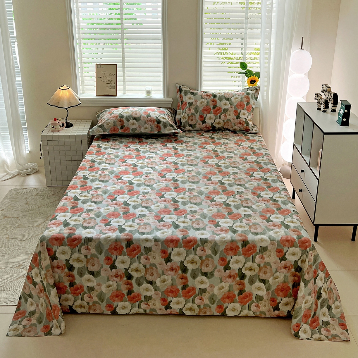 91家纺网 家纺一手货源 找家纺 （总）依庭 2025新款高克重全棉纯棉磨毛印花单床单