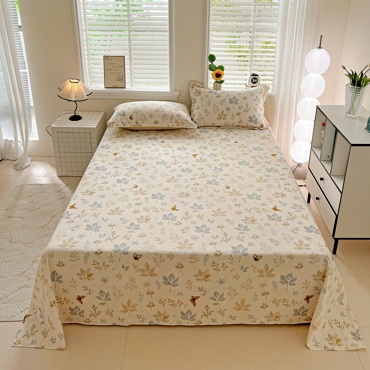 91家纺网 家纺一手货源 找家纺 （总）依庭 2025新款高克重全棉纯棉磨毛印花单床单