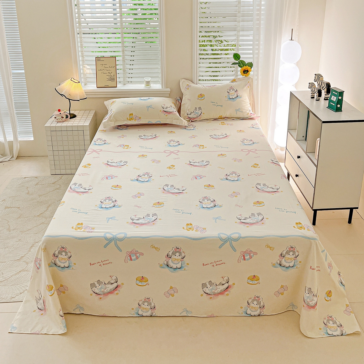 91家纺网 家纺一手货源 找家纺 （总）依庭 2025新款高克重全棉纯棉磨毛印花单床单