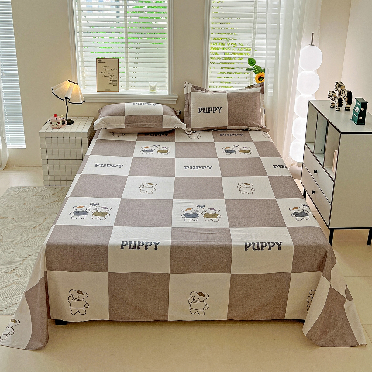 91家纺网 家纺一手货源 找家纺 （总）依庭 2025新款高克重全棉纯棉磨毛印花单床单