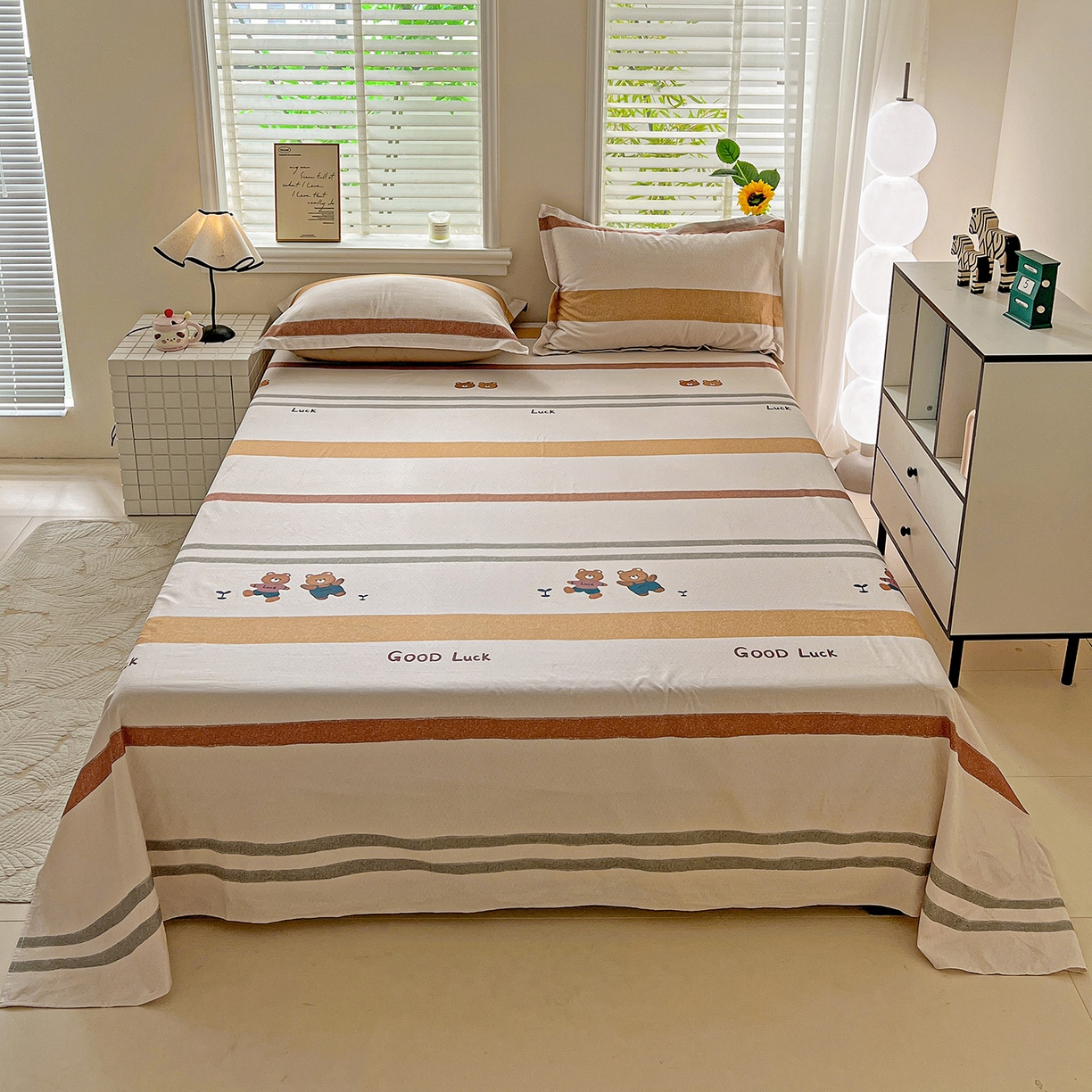 91家纺网 家纺一手货源 找家纺 （总）依庭 2025新款高克重全棉纯棉磨毛印花单床单