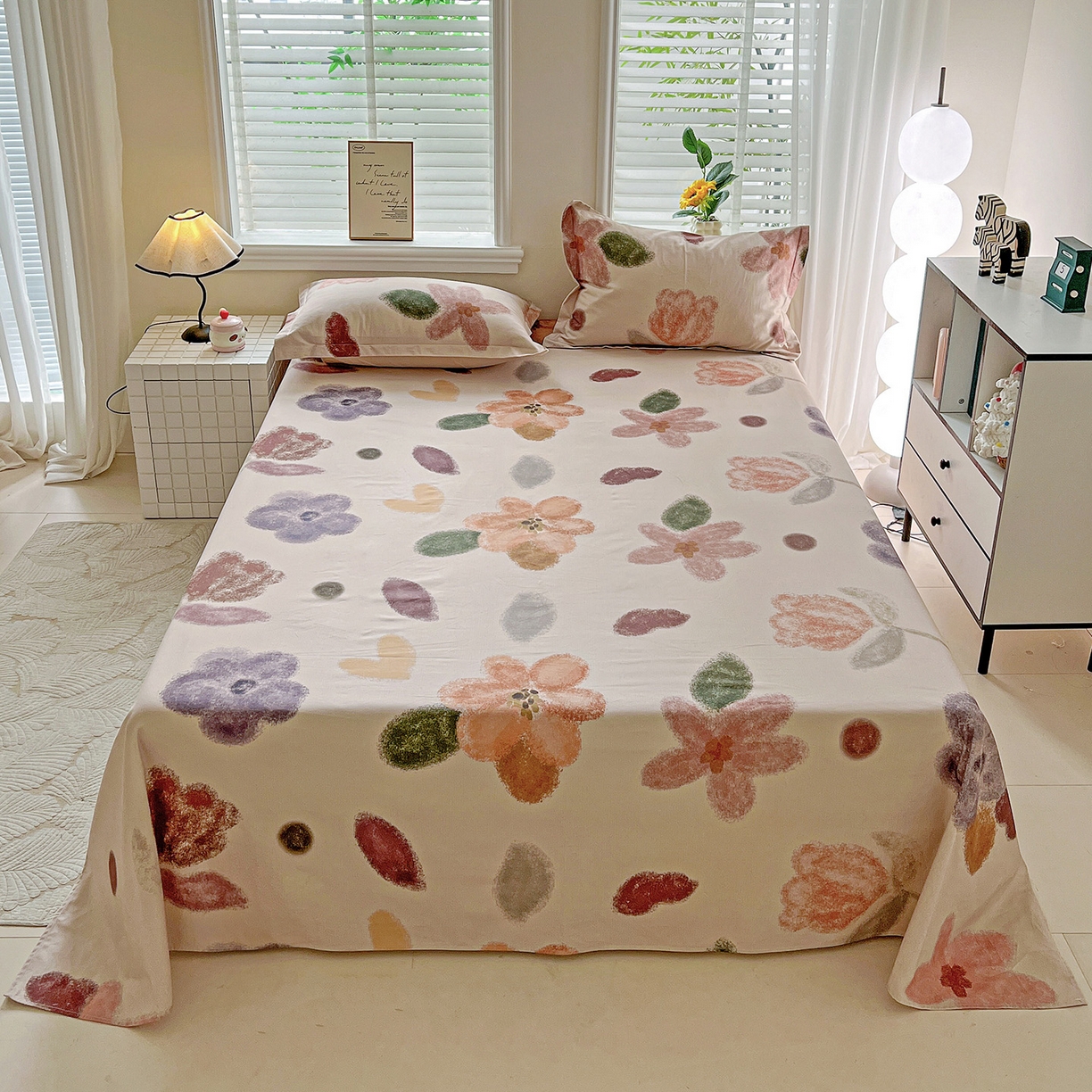 91家纺网 家纺一手货源 找家纺 （总）依庭 2025新款高克重全棉纯棉磨毛印花单床单