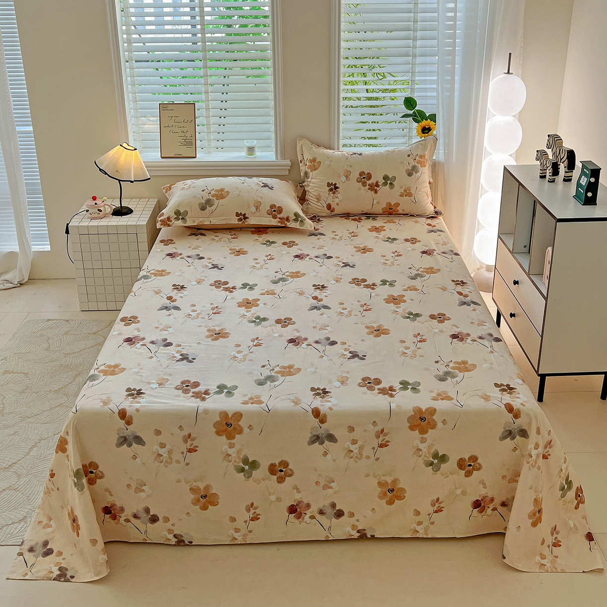 91家纺网 家纺一手货源 找家纺 （总）依庭 2025新款高克重全棉纯棉磨毛印花单床单