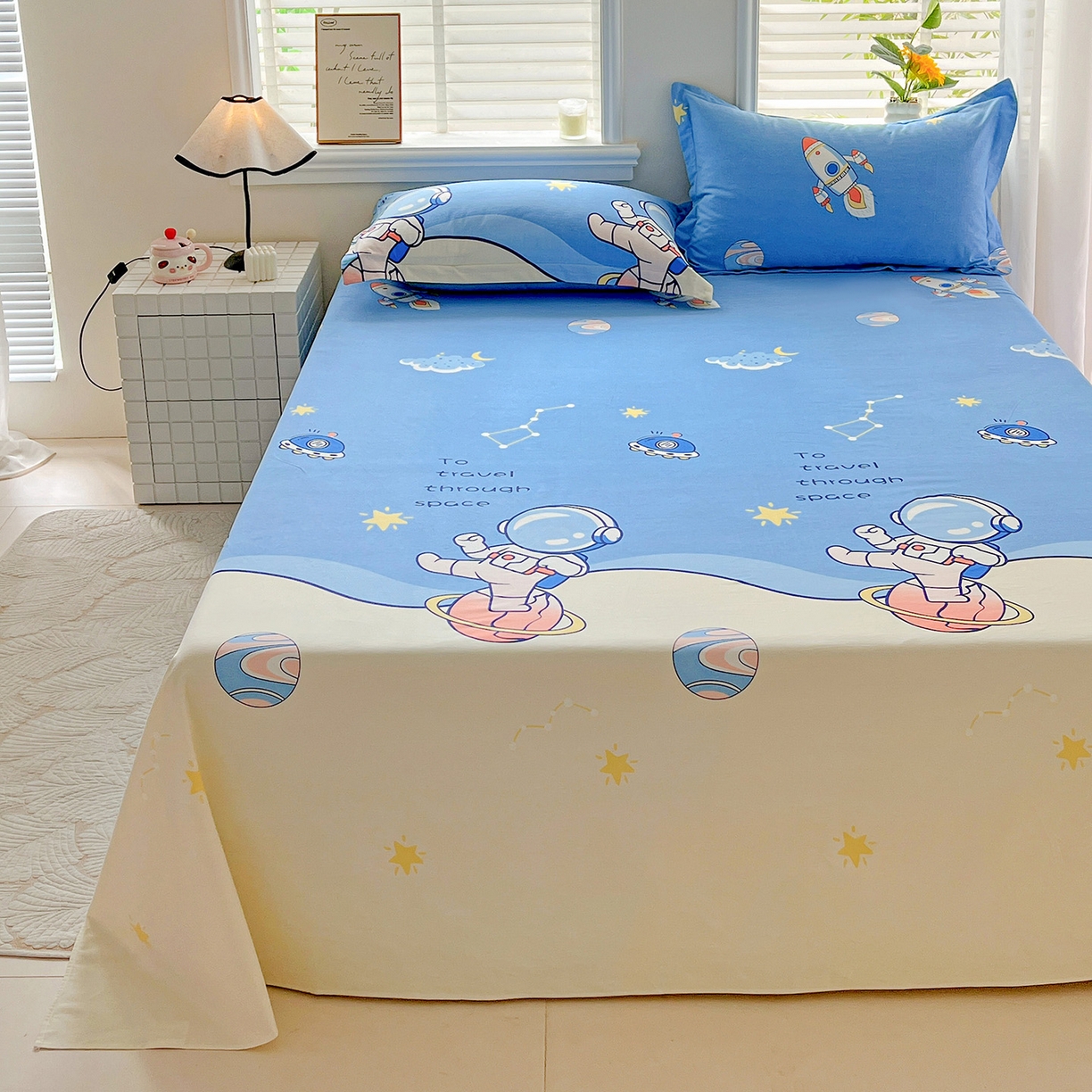 91家纺网 家纺一手货源 找家纺 （总）依庭 2025新款高克重全棉纯棉磨毛印花单床单