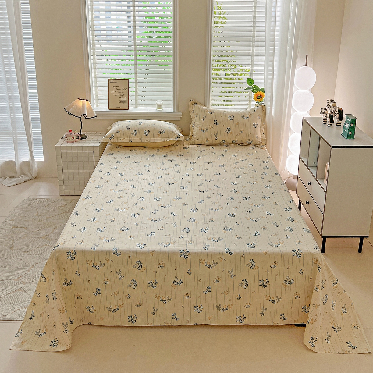 91家纺网 家纺一手货源 找家纺 （总）依庭 2025新款高克重全棉纯棉磨毛印花单床单