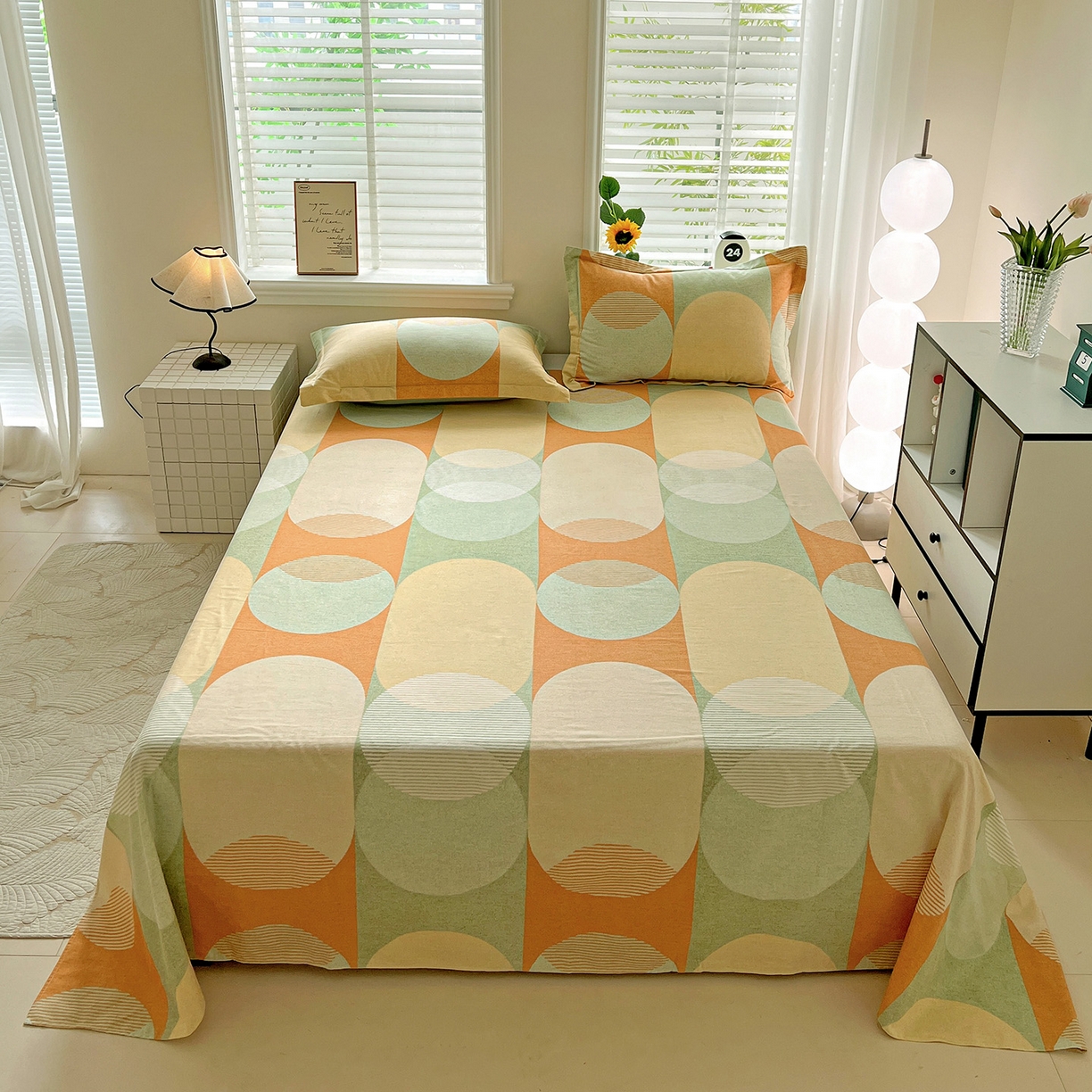 91家纺网 家纺一手货源 找家纺 （总）依庭 2025新款高克重全棉纯棉磨毛印花单床单