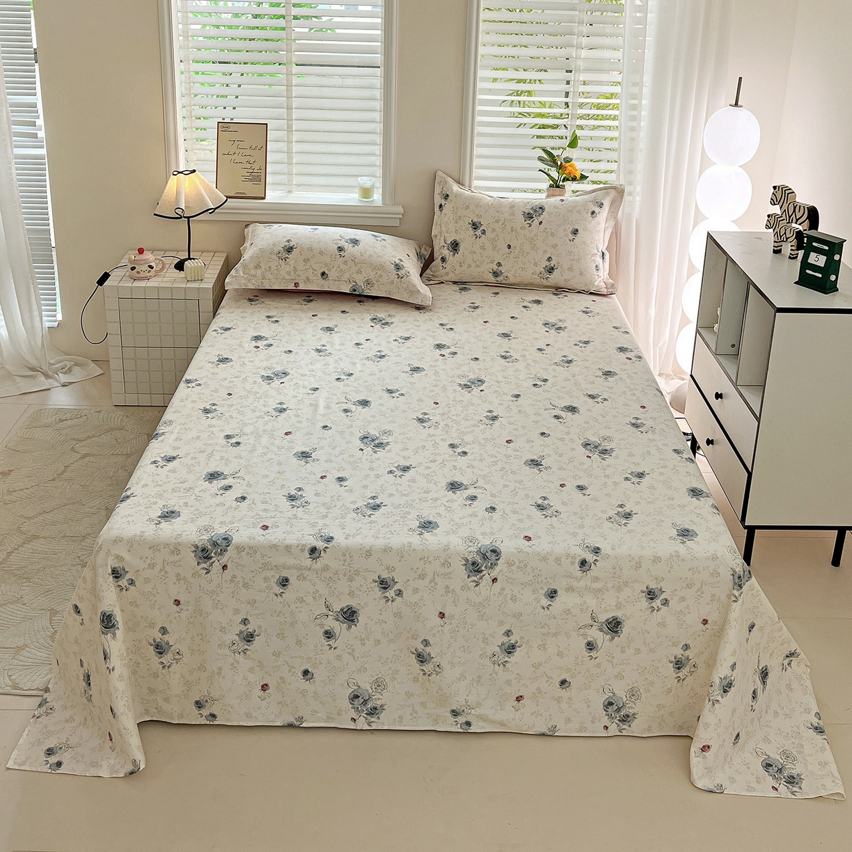 91家纺网 家纺一手货源 找家纺 （总）依庭 2025新款高克重全棉纯棉磨毛印花单床单