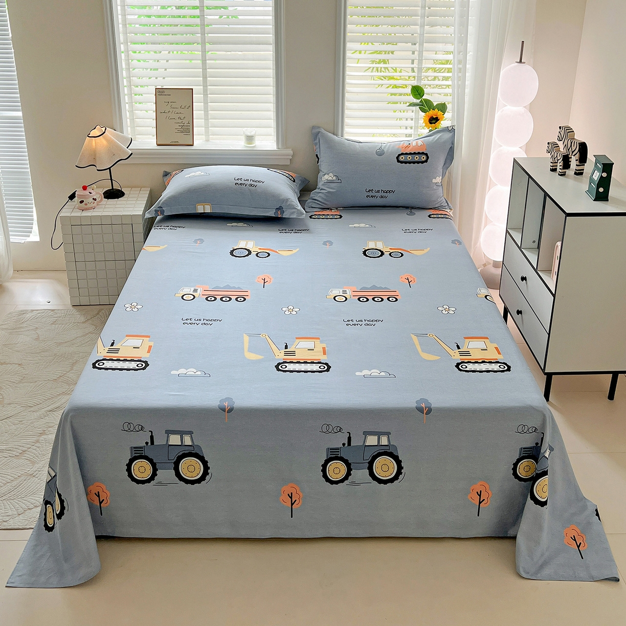 91家纺网 家纺一手货源 找家纺 （总）依庭 2025新款高克重全棉纯棉磨毛印花单床单