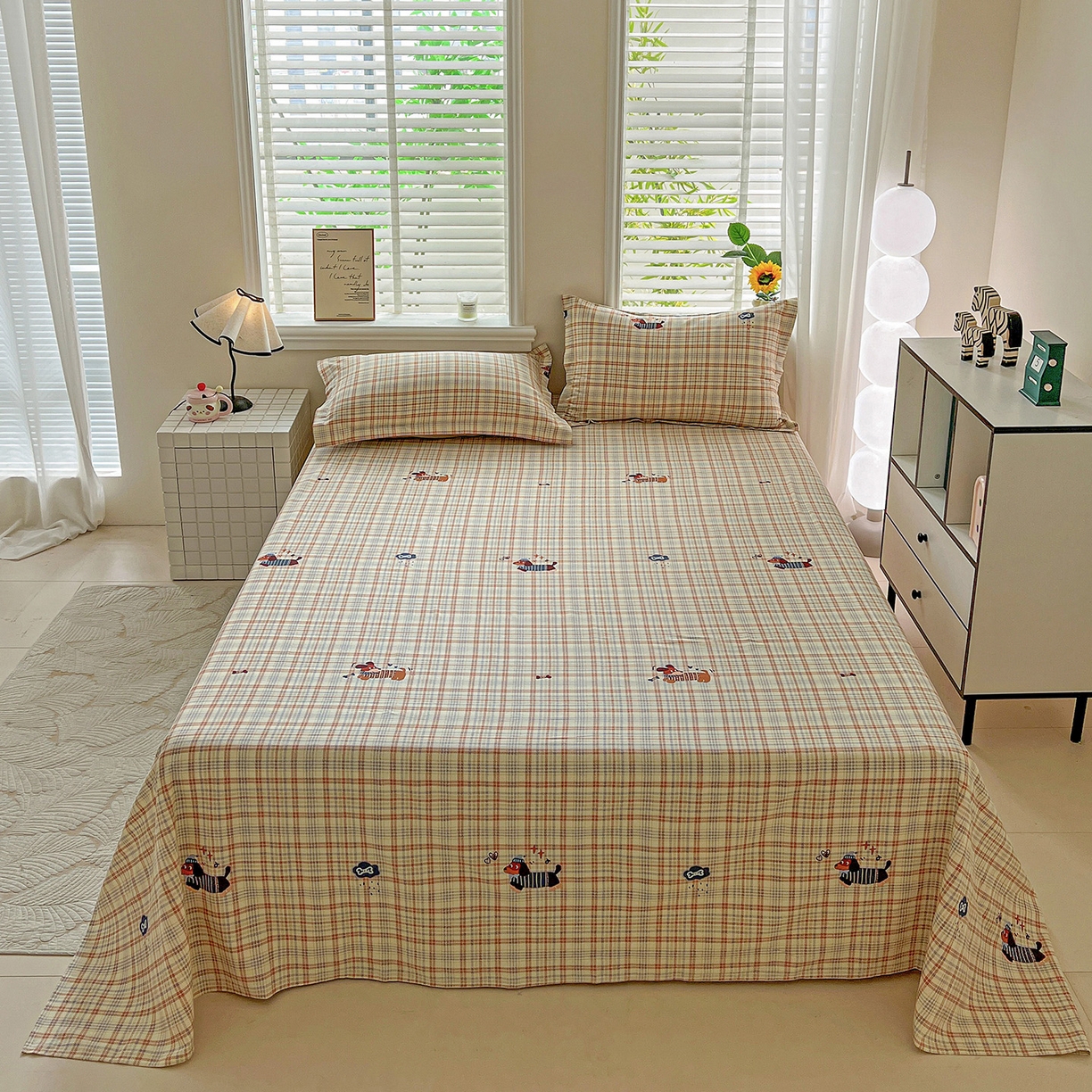 91家纺网 家纺一手货源 找家纺 （总）依庭 2025新款高克重全棉纯棉磨毛印花单床单