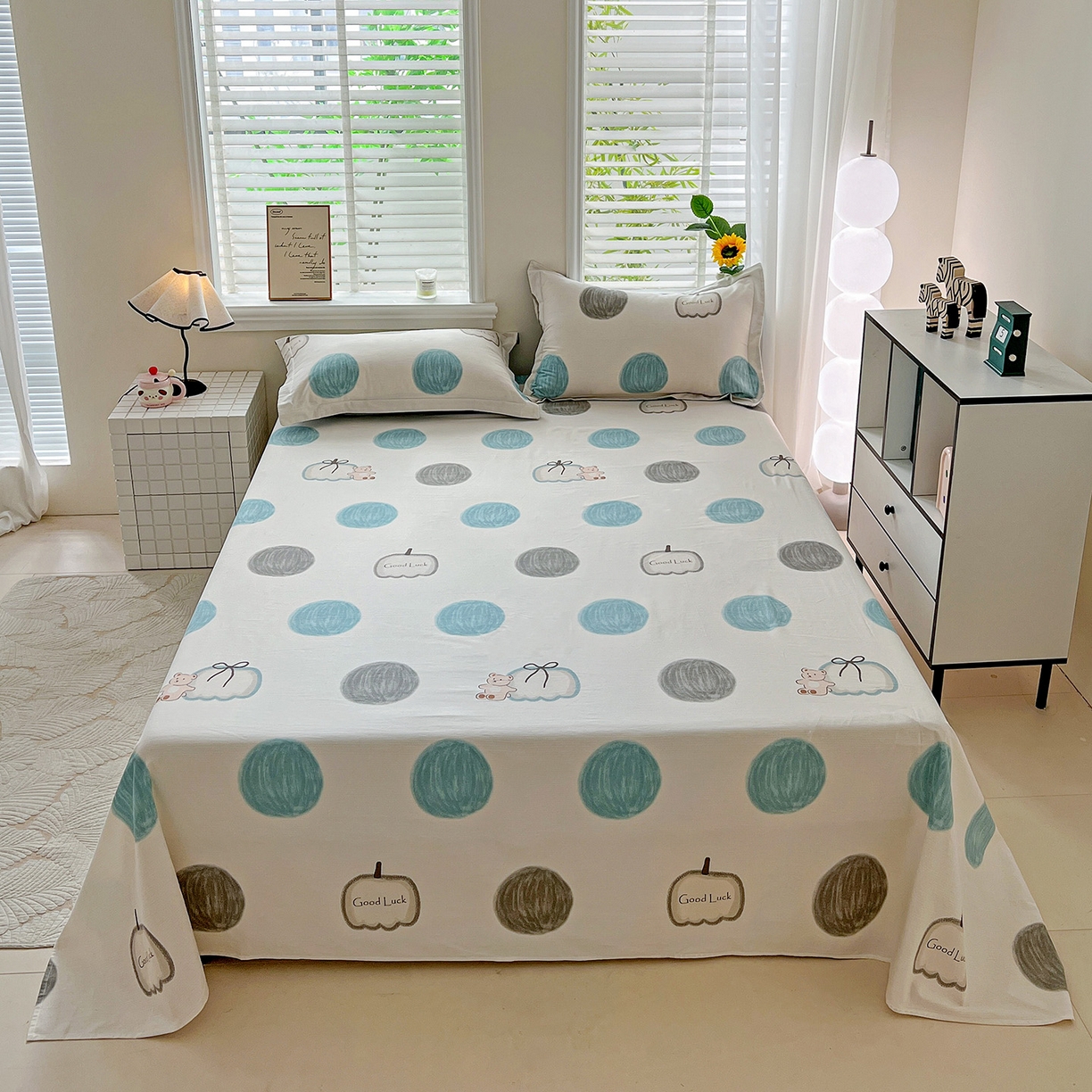 91家纺网 家纺一手货源 找家纺 （总）依庭 2025新款高克重全棉纯棉磨毛印花单床单