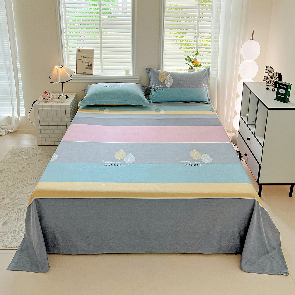 91家纺网 家纺一手货源 找家纺 （总）依庭 2025新款高克重全棉纯棉磨毛印花单床单