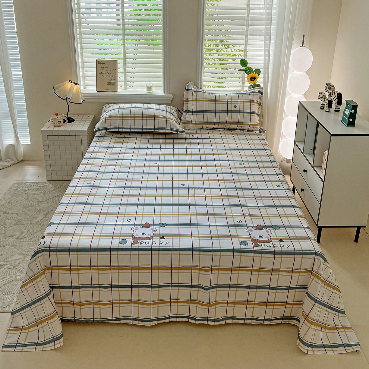 91家纺网 家纺一手货源 找家纺 （总）依庭 2025新款高克重全棉纯棉磨毛印花单床单