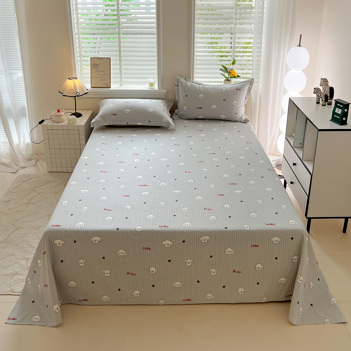 91家纺网 家纺一手货源 找家纺 （总）依庭 2025新款高克重全棉纯棉磨毛印花单床单