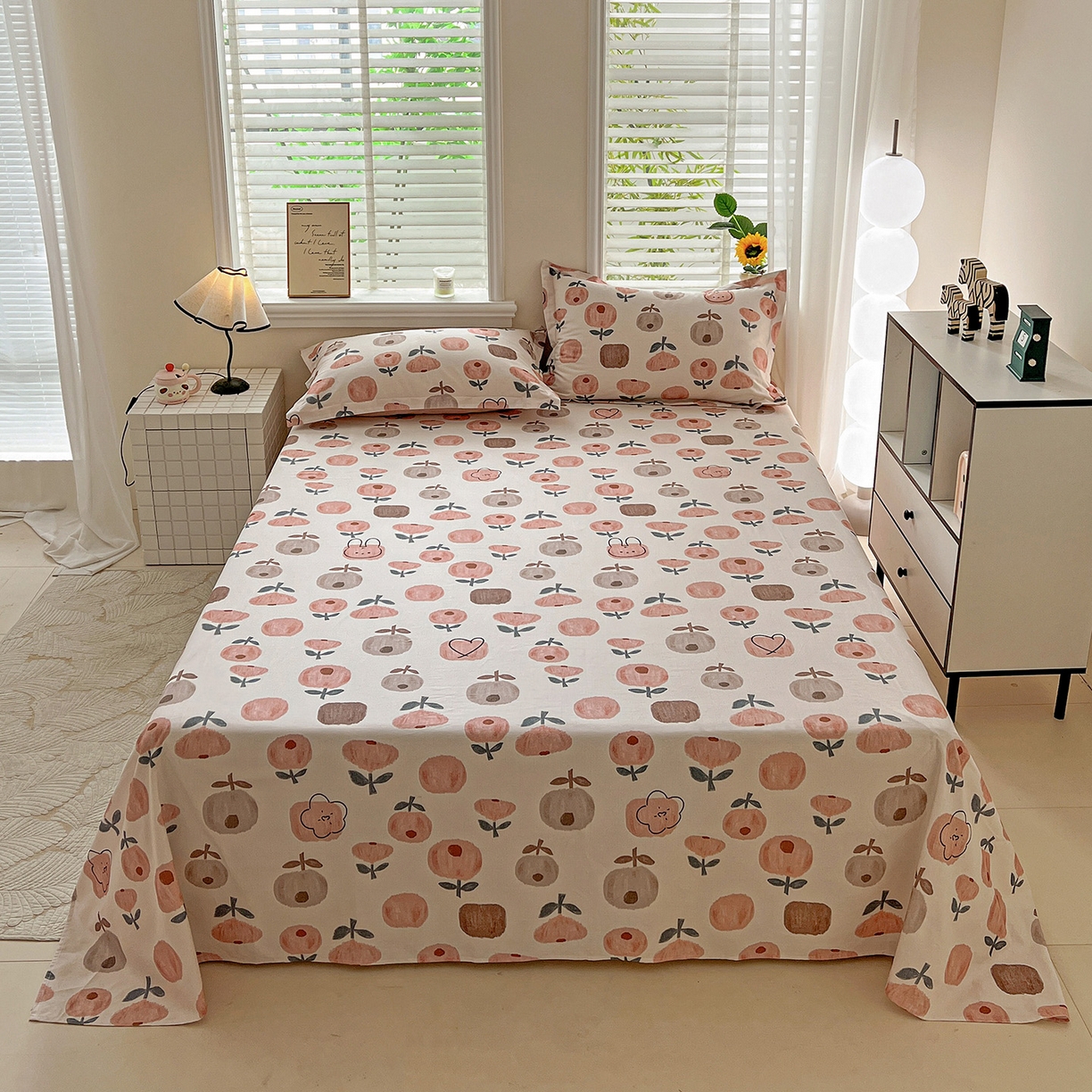 91家纺网 家纺一手货源 找家纺 （总）依庭 2025新款高克重全棉纯棉磨毛印花单床单