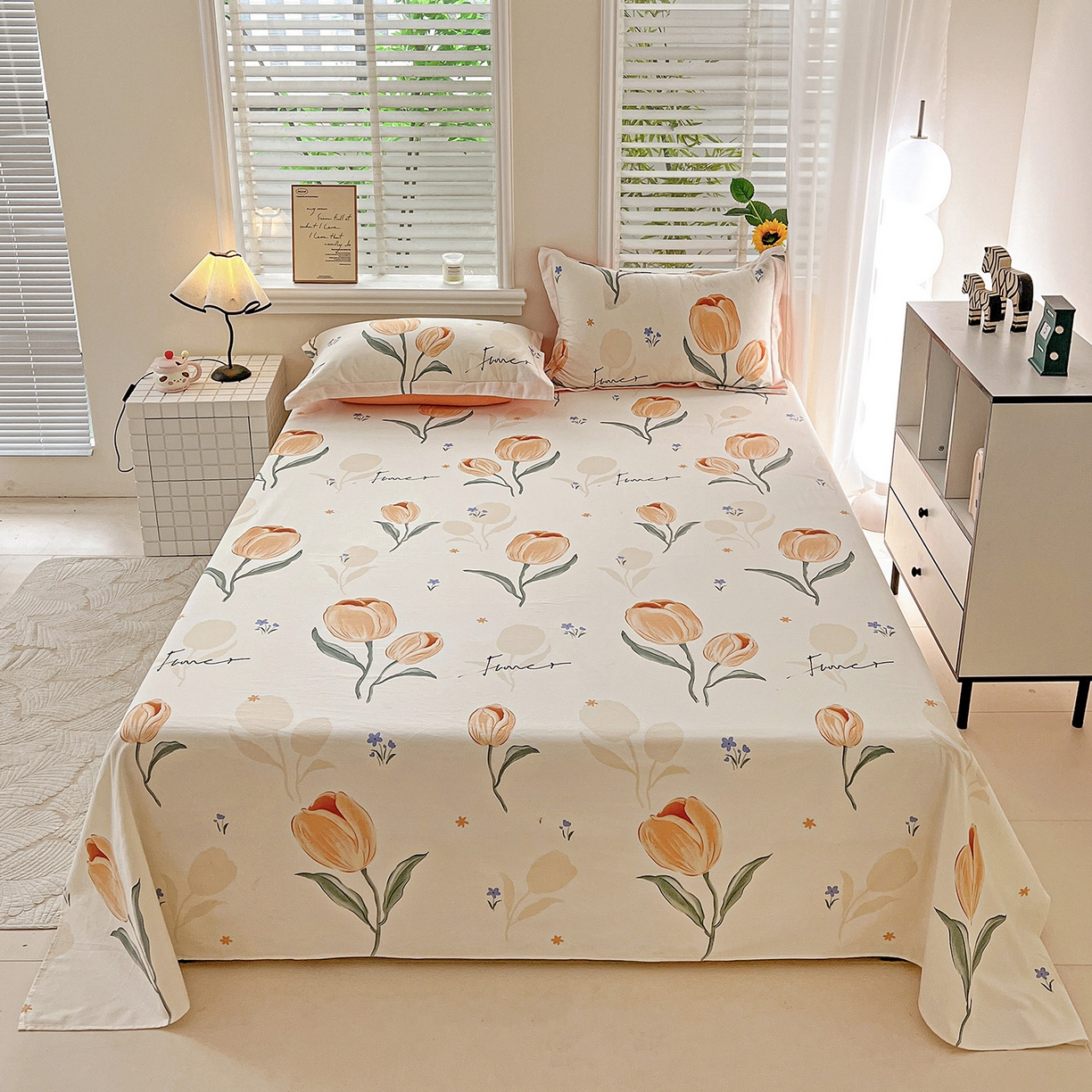 91家纺网 家纺一手货源 找家纺 （总）依庭 2025新款高克重全棉纯棉磨毛印花单床单