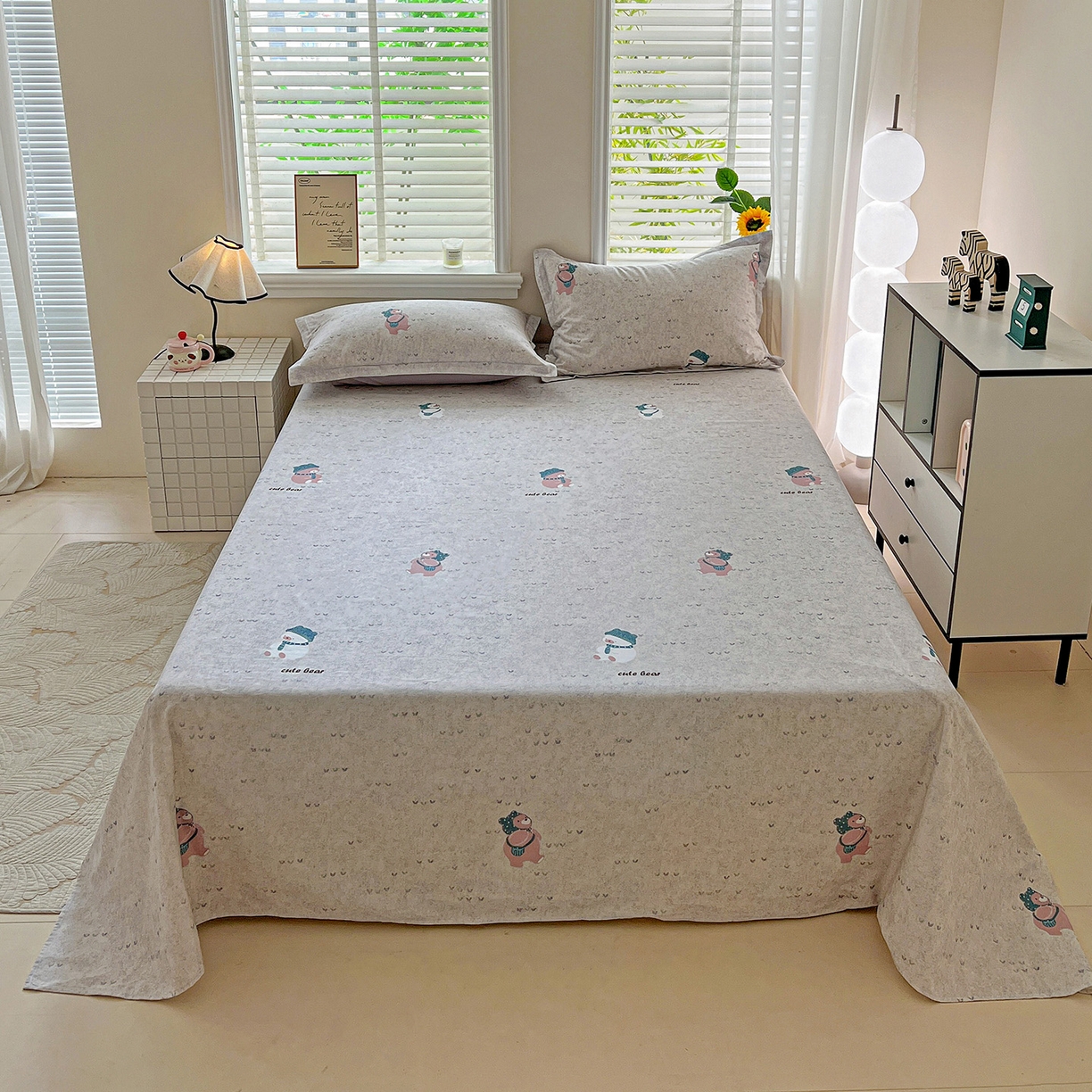 91家纺网 家纺一手货源 找家纺 （总）依庭 2025新款高克重全棉纯棉磨毛印花单床单