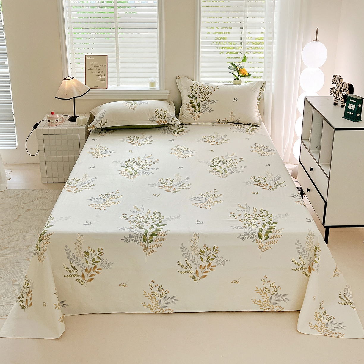 91家纺网 家纺一手货源 找家纺 （总）依庭 2025新款高克重全棉纯棉磨毛印花单床单