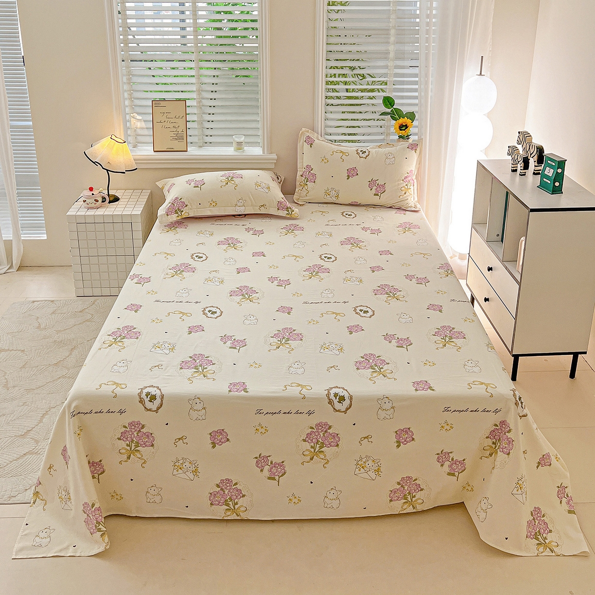 91家纺网 家纺一手货源 找家纺 （总）依庭 2025新款高克重全棉纯棉磨毛印花单床单