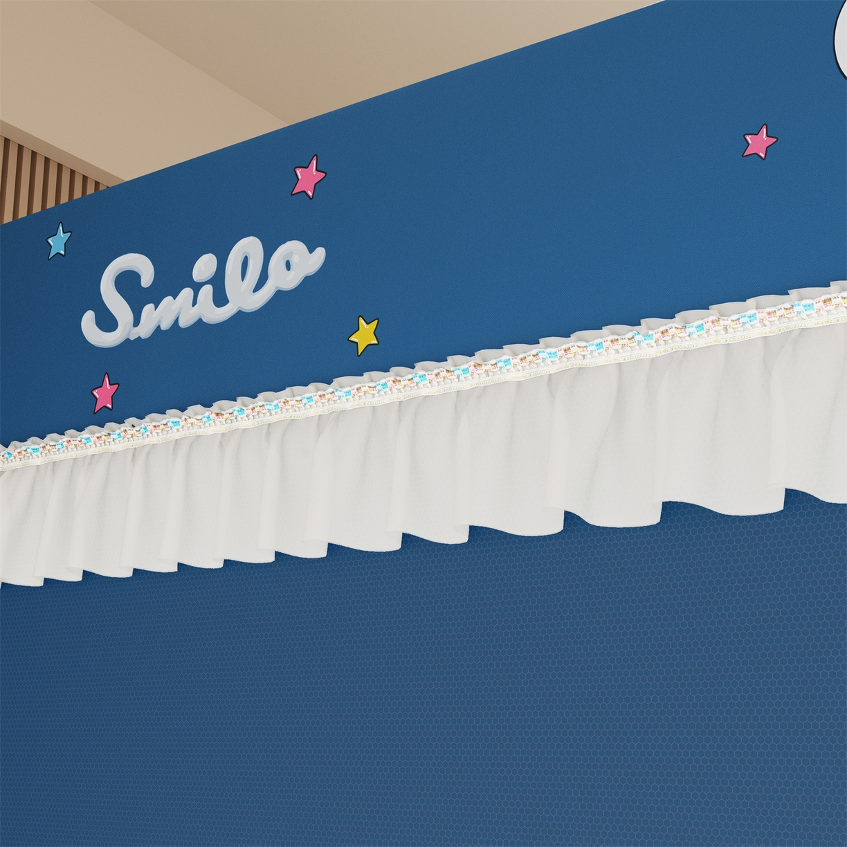 91家纺网 家纺一手货源 找家纺 艾晶美家纺有限公司 2025新款坐床家用卡通床帘遮光蚊帐 小灰象