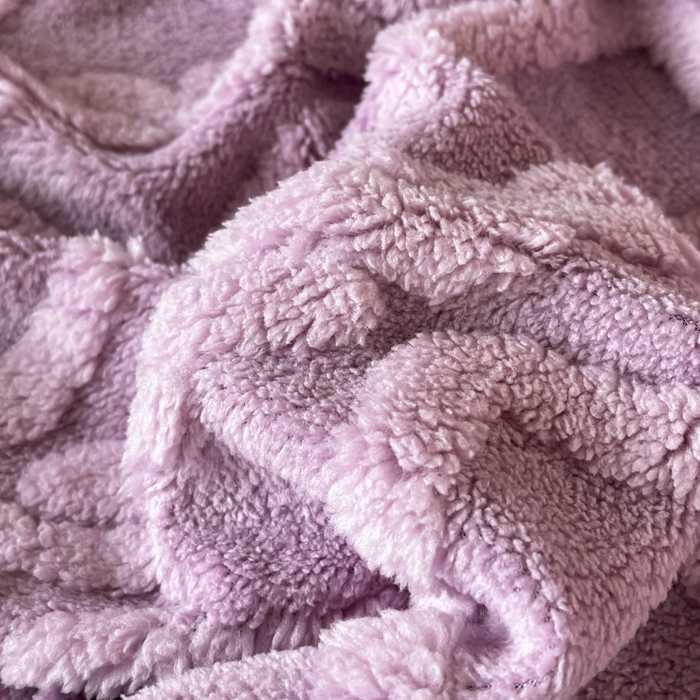 91家纺网 家纺一手货源 找家纺 米瑞娜 2025秋冬新款塔芙绒床笠三件套跨境单床笠外贸单品现货尺寸齐全 马尾型-浅紫