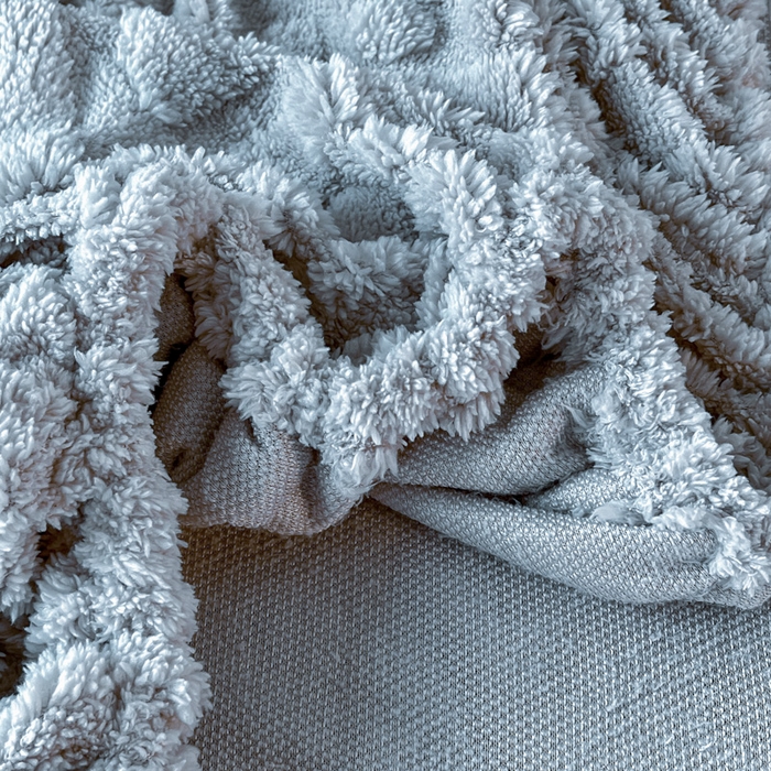 91家纺网 家纺一手货源 找家纺 米瑞娜 2025秋冬新款塔芙绒床笠三件套跨境单床笠外贸单品现货尺寸齐全 欧式床笠-蓝灰