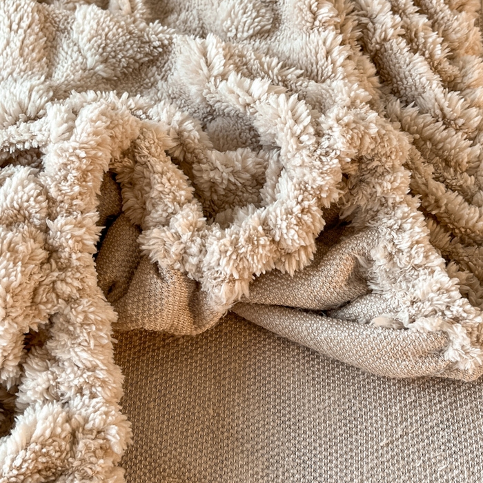 91家纺网 家纺一手货源 找家纺 米瑞娜 2025秋冬新款塔芙绒床笠三件套跨境单床笠外贸单品现货尺寸齐全 欧式床笠-卡其