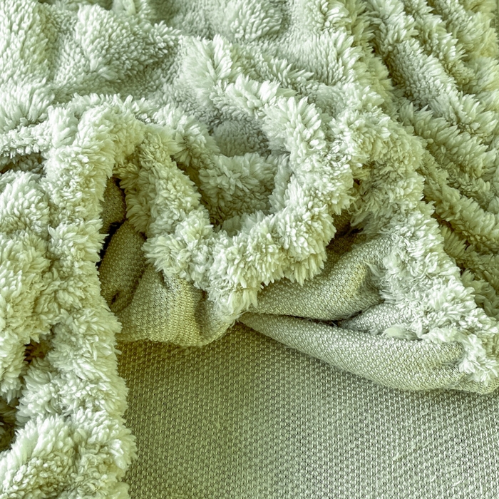 91家纺网 家纺一手货源 找家纺 米瑞娜 2025秋冬新款塔芙绒床笠三件套跨境单床笠外贸单品现货尺寸齐全 欧式床笠-果绿