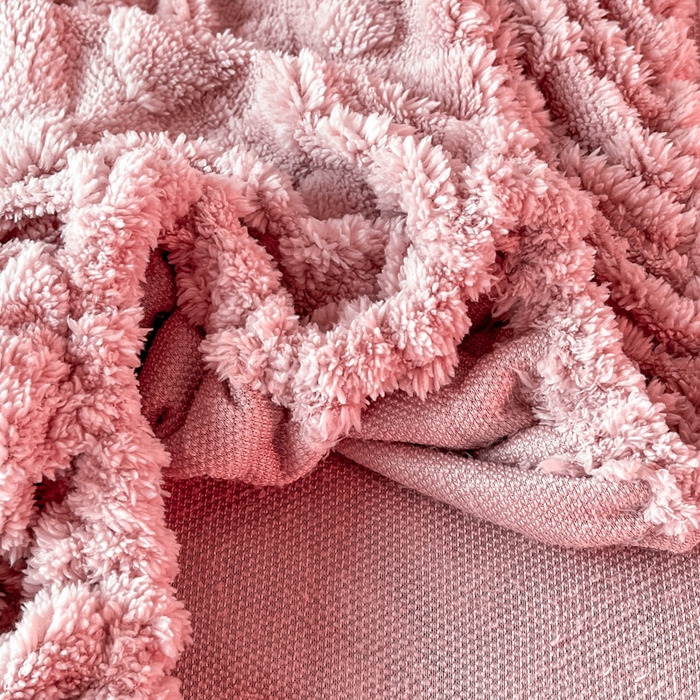 91家纺网 家纺一手货源 找家纺 米瑞娜 2025秋冬新款塔芙绒床笠三件套跨境单床笠外贸单品现货尺寸齐全 欧式床笠-玫红