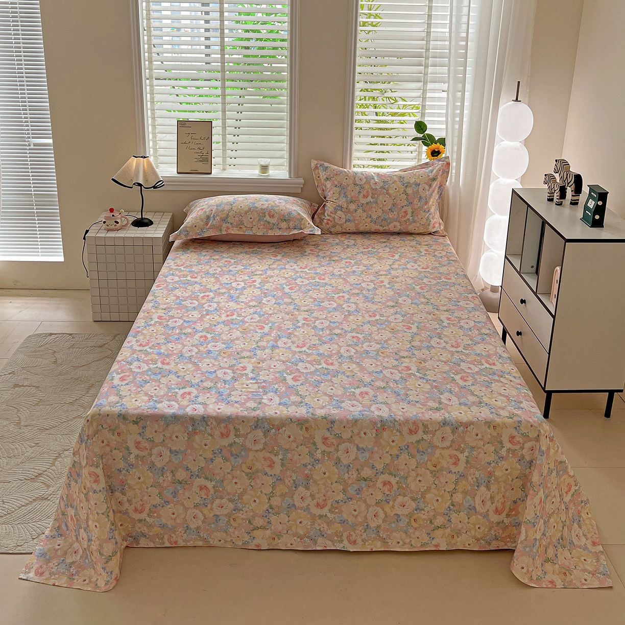 依庭 2025新款高克重全棉纯棉磨毛印花单床单 仙女星辰