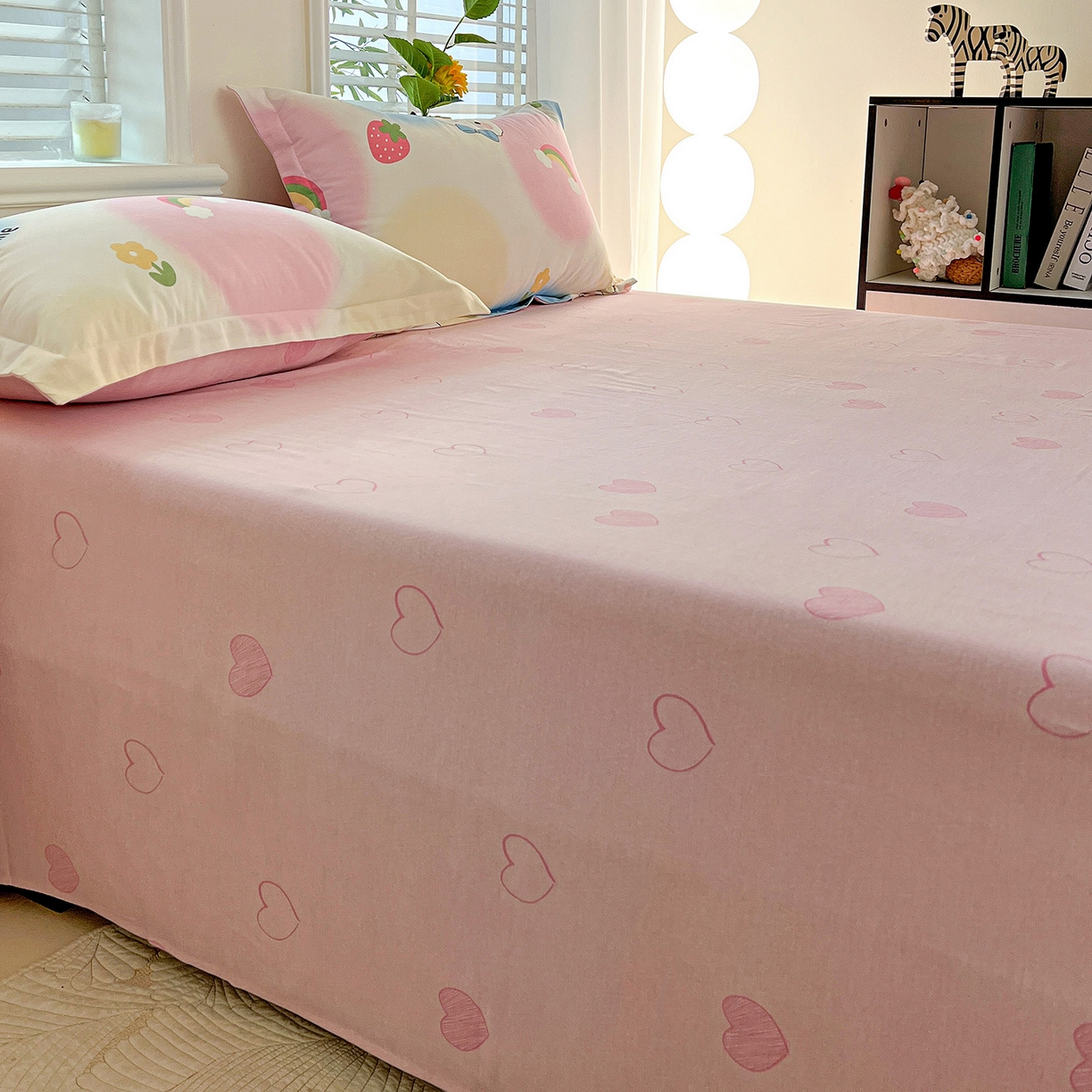 91家纺网 家纺一手货源 找家纺 依庭 2025新款高克重全棉纯棉磨毛印花单床单 小欢喜-B版