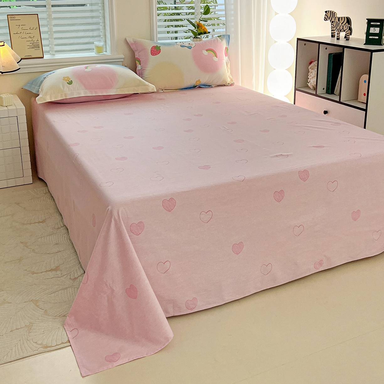 91家纺网 家纺一手货源 找家纺 依庭 2025新款高克重全棉纯棉磨毛印花单床单 小欢喜-B版