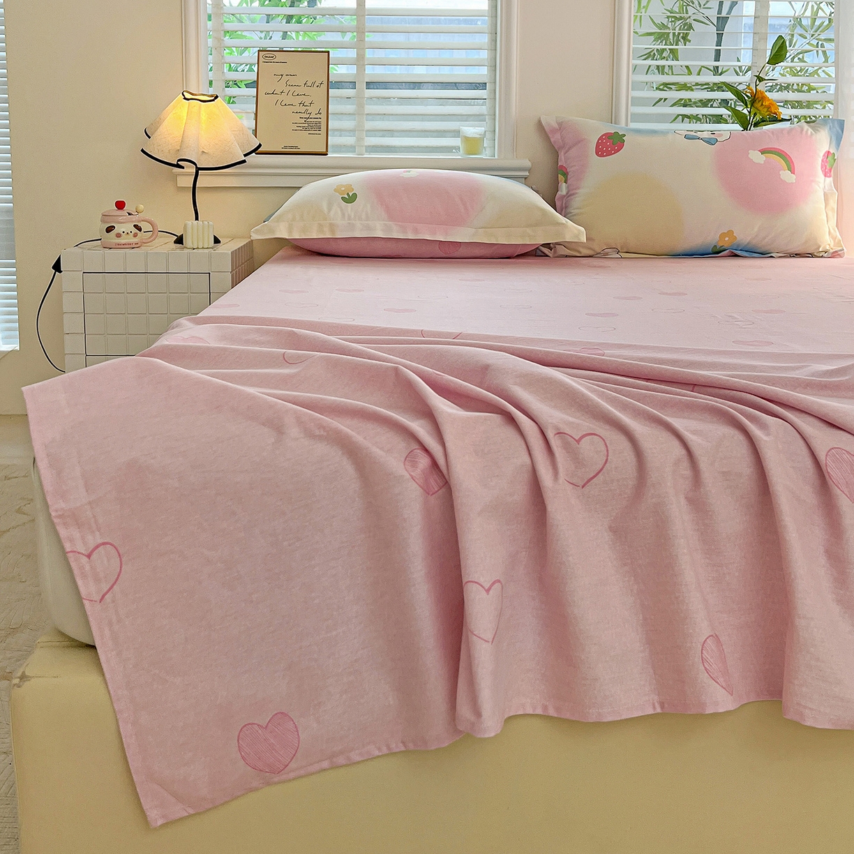 91家纺网 家纺一手货源 找家纺 依庭 2025新款高克重全棉纯棉磨毛印花单床单 小欢喜-B版