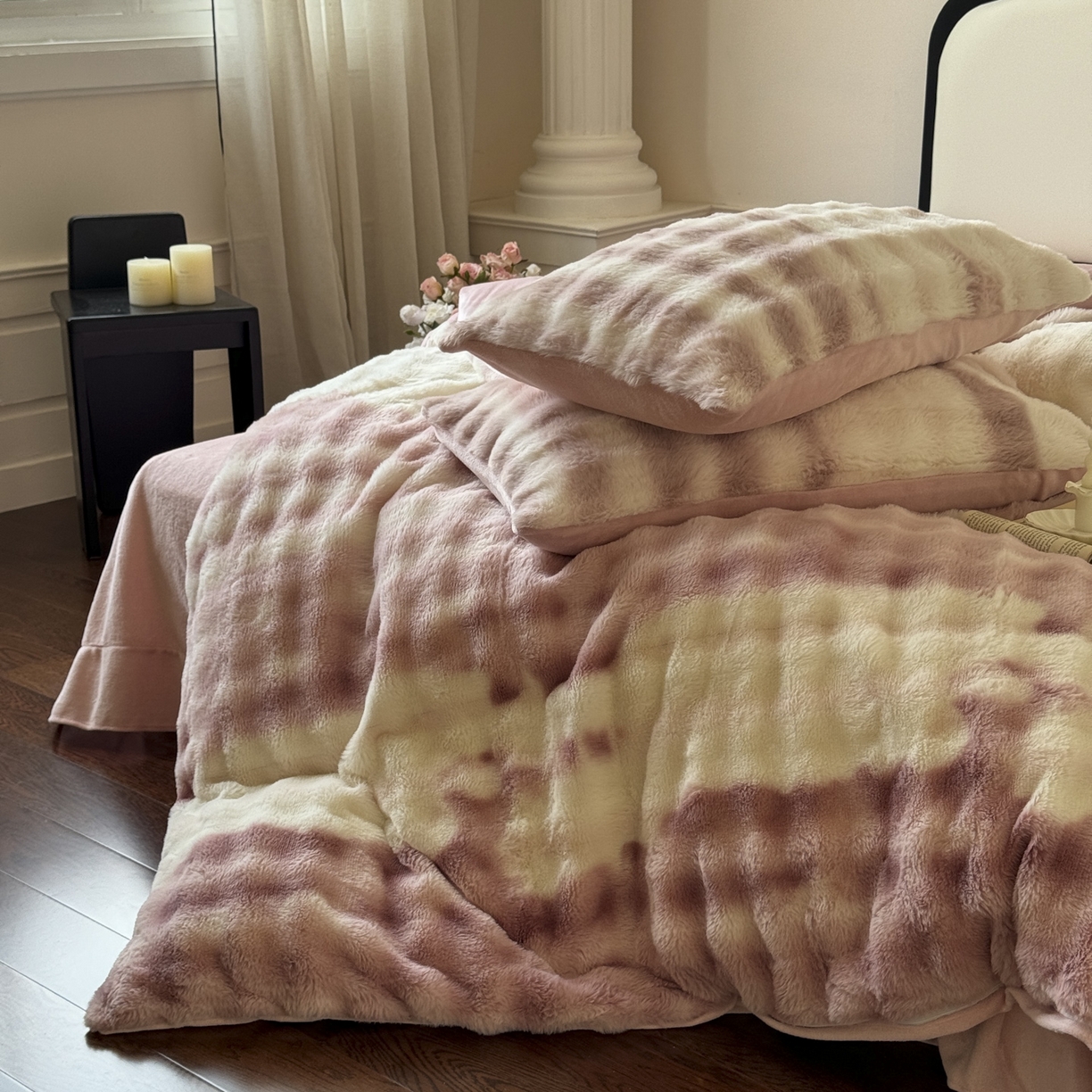 91家纺网 家纺一手货源 找家纺 （总）新印象 2025新款七彩兔绒牛奶绒四件套