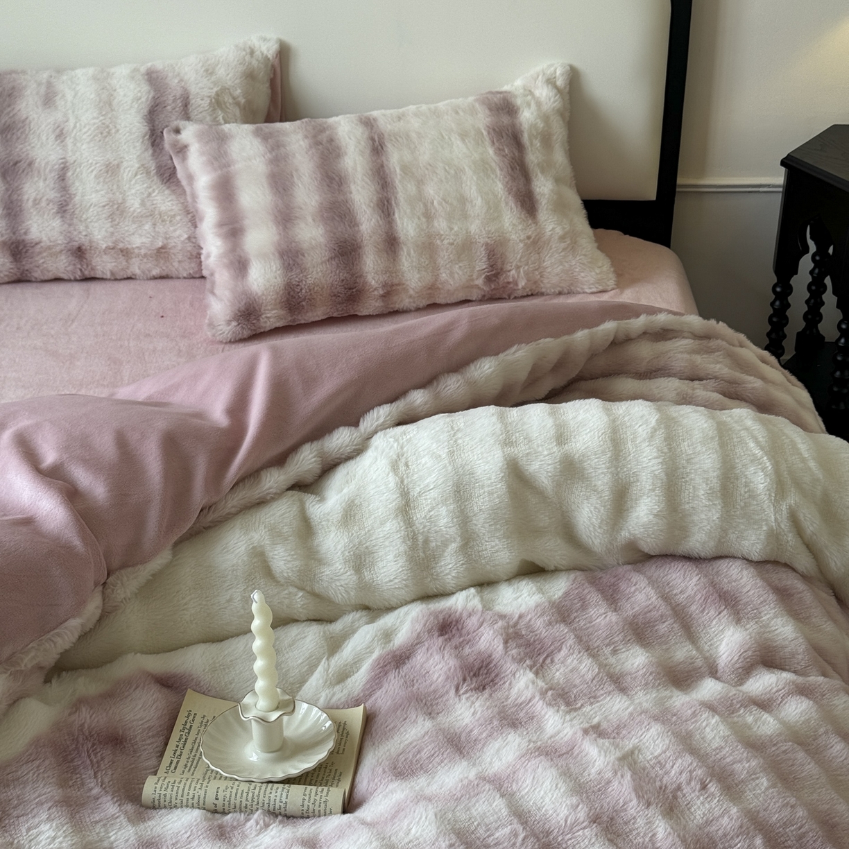 91家纺网 家纺一手货源 找家纺 （总）新印象 2025新款七彩兔绒牛奶绒四件套