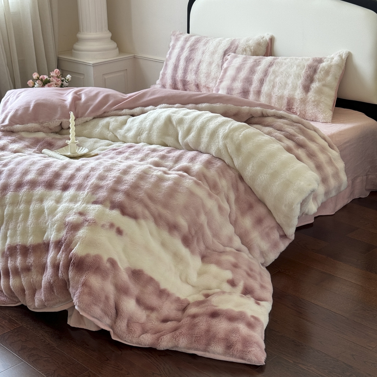 91家纺网 家纺一手货源 找家纺 （总）新印象 2025新款七彩兔绒牛奶绒四件套