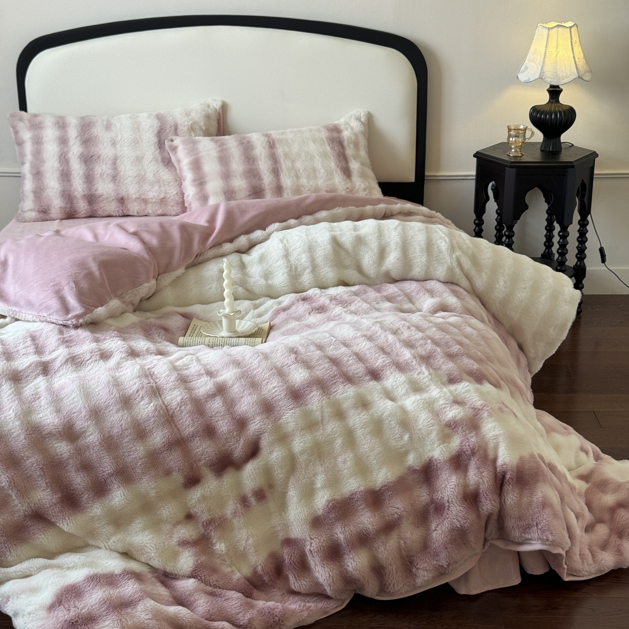 91家纺网 家纺一手货源 找家纺 （总）新印象 2025新款七彩兔绒牛奶绒四件套