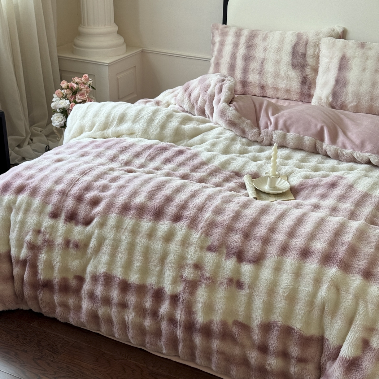 91家纺网 家纺一手货源 找家纺 （总）新印象 2025新款七彩兔绒牛奶绒四件套