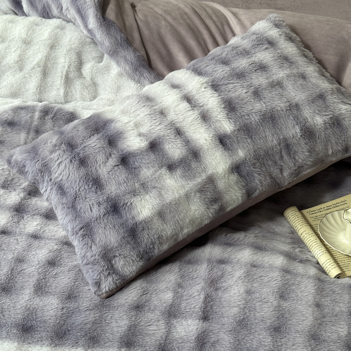 91家纺网 家纺一手货源 找家纺 新印象 2025新款七彩兔绒牛奶绒四件套 七彩兔绒-星紫