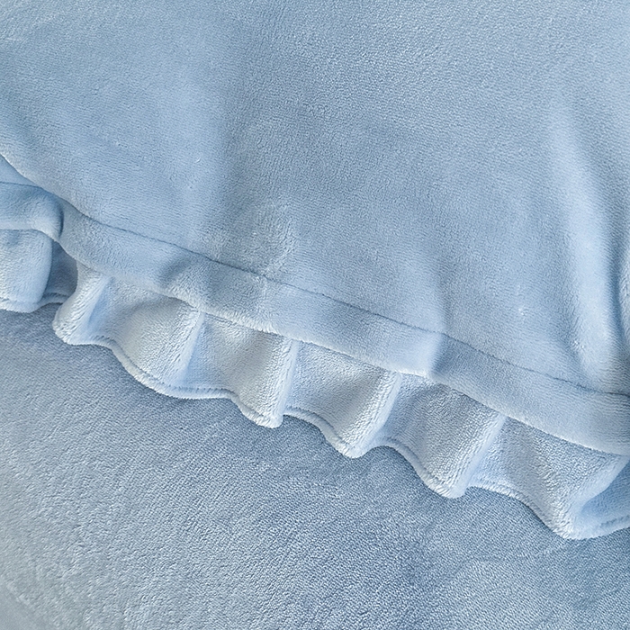 91家纺网 家纺一手货源 找家纺 董韵家纺 2025新款高克重 250克9-10斤牛奶绒 刺绣床单四件套系列 柔眠-浅穹蓝