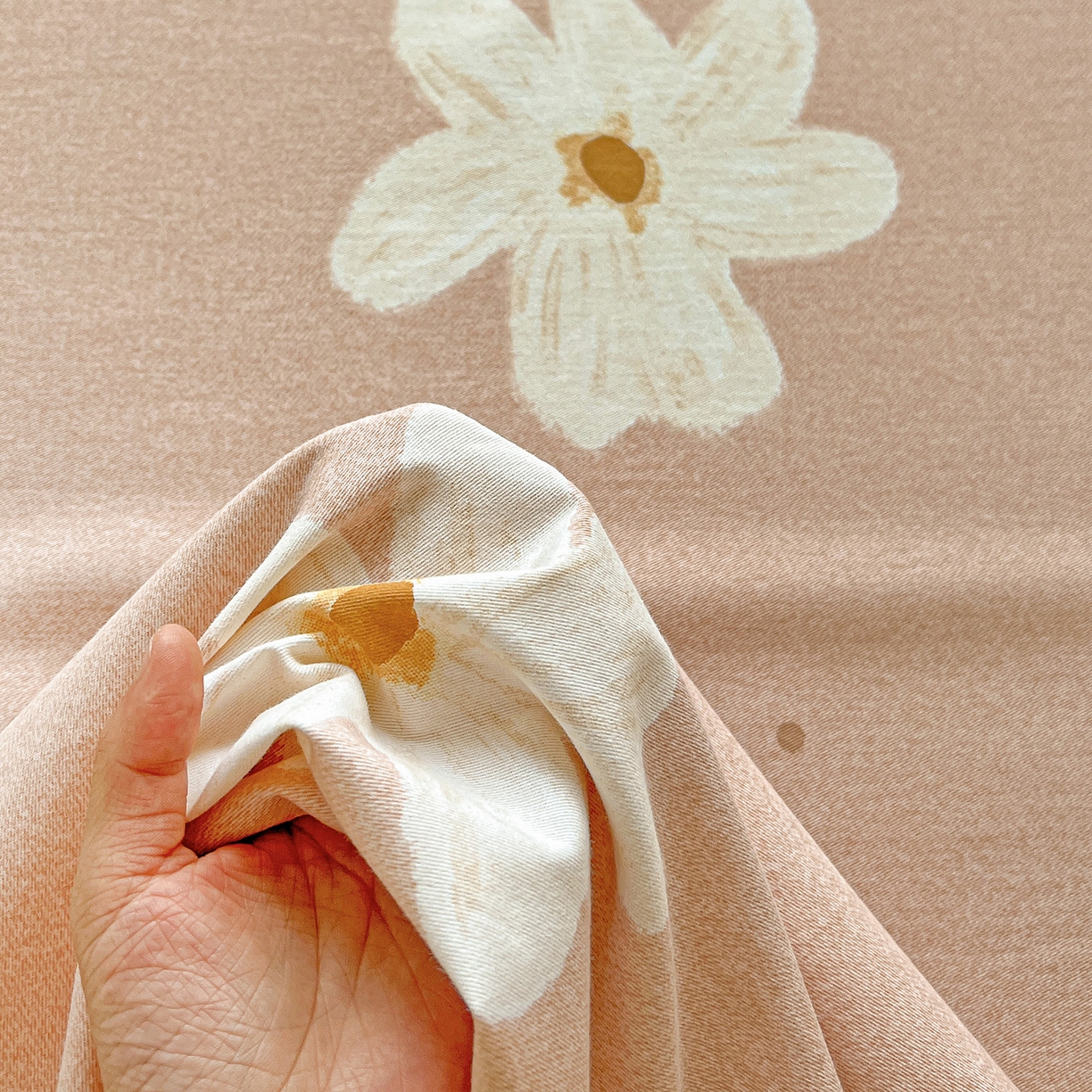 91家纺网 家纺一手货源 找家纺 依庭 2025新款高克重全棉纯棉磨毛印花单床单 寻悦-桔