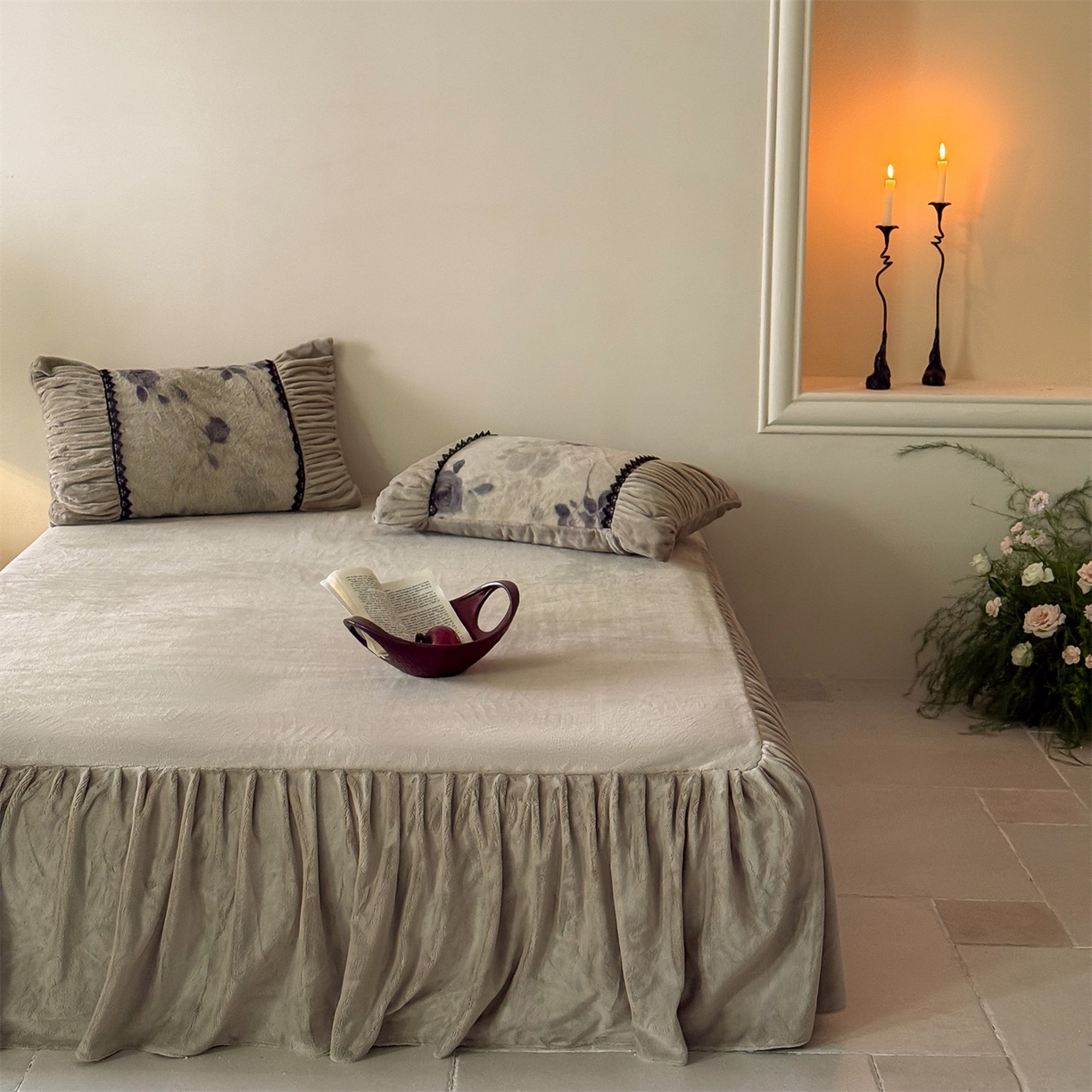 91家纺网 家纺一手货源 找家纺 （总）婳庭家居 2025新款复古仿兔兔绒牛奶绒浮光四件套