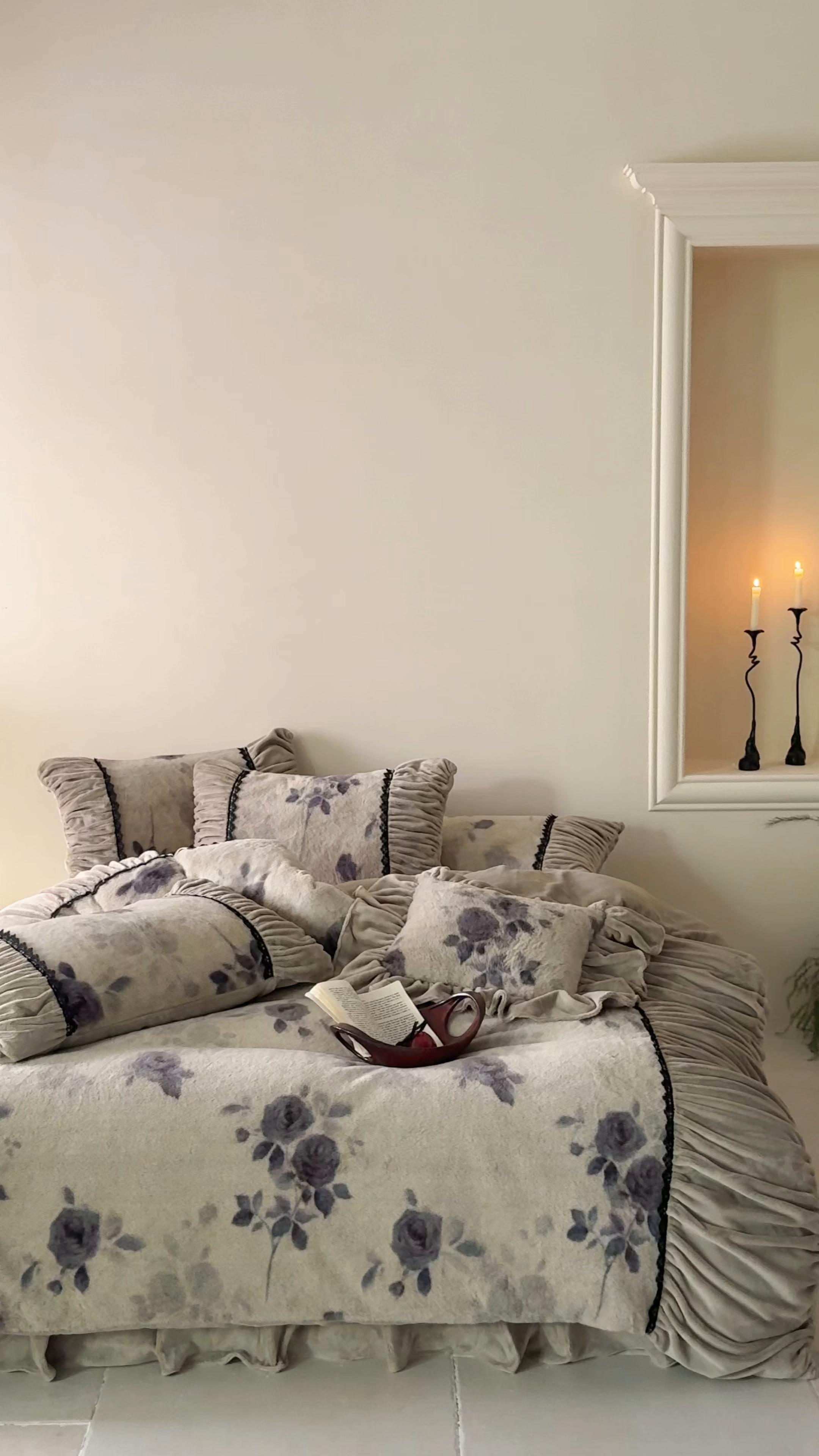 91家纺网 家纺一手货源 找家纺 （总）婳庭家居 2025新款复古仿兔兔绒牛奶绒浮光四件套