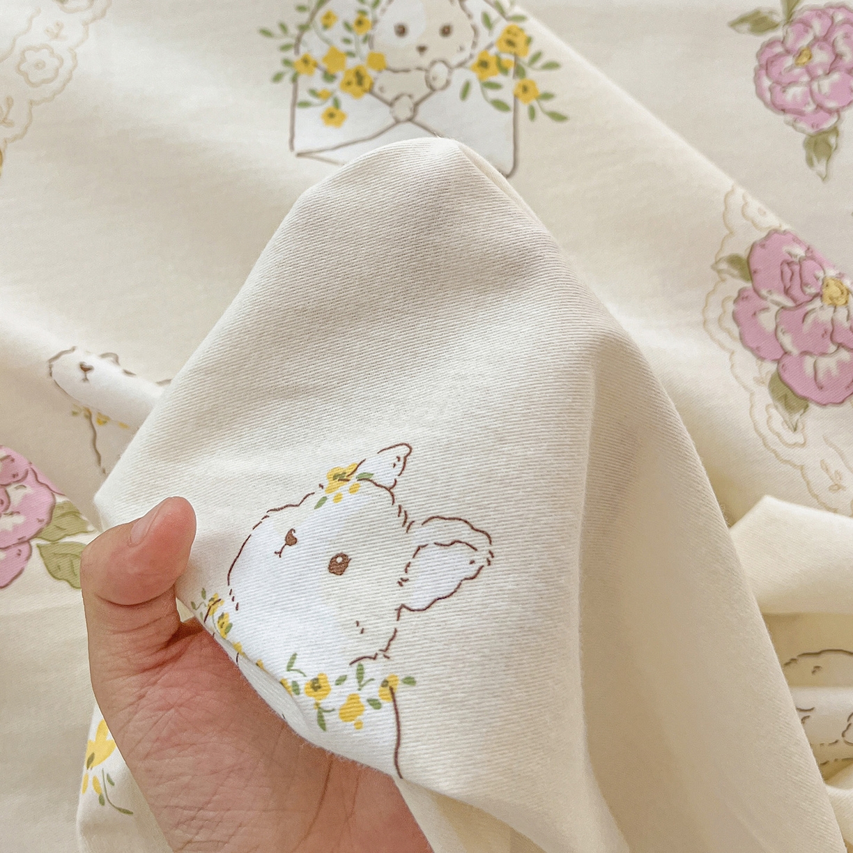 91家纺网 家纺一手货源 找家纺 依庭 2025新款高克重全棉纯棉磨毛印花单床单 优漫