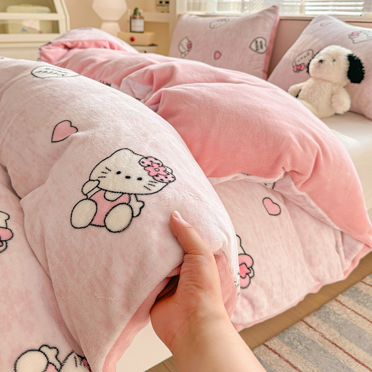 91家纺网 家纺一手货源 找家纺 （总）名品家纺 2025新款保暖牛奶绒单被套