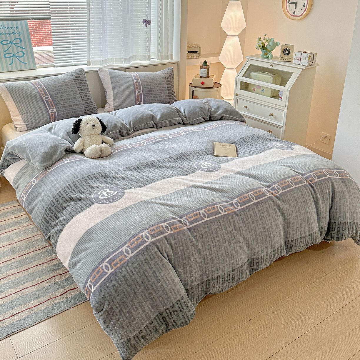 91家纺网 家纺一手货源 找家纺 名品家纺 2025新款保暖牛奶绒单被套 罗拉